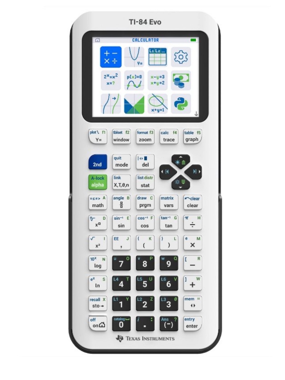 Texas Instruments TI-84 Evo Graphing
Calculator - Standard White